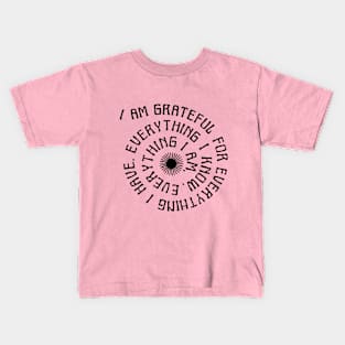 I am grateful yoga meditation shirt Kids T-Shirt